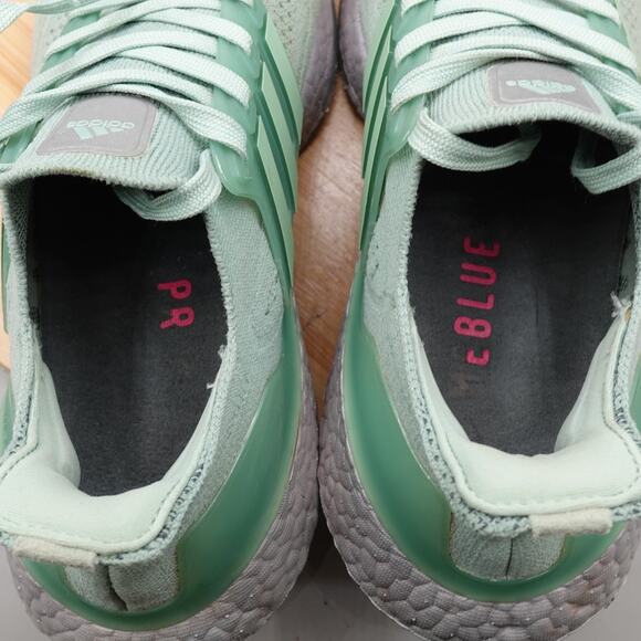 Adidas Shoe Womens 7.5 Ultraboost 21 Primeblue Sage Green Running FY0408 Flaw - Picture 8 of 10